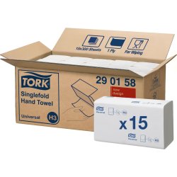 Tork H3 Universal handduksark, Z-vikt, 15 paket