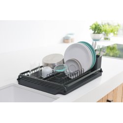 Diskställ och bricka Brabantia Mörkgrå