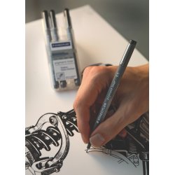 Staedtler Pigment Liner 308 fiberpenna, 6 st.