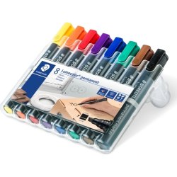 Staedtler Lumocolor 350 Märkpennor, snedskurna, pe