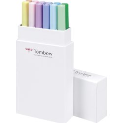 Tombow ABT Dual Pensel/Tousch, pastelfarver, 12stk