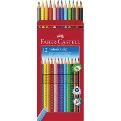 Faber-Castell Grip färgpennor, 12 färger