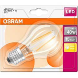 Osram Retro LED-standardlampa, klar, E27, 4 W = 40