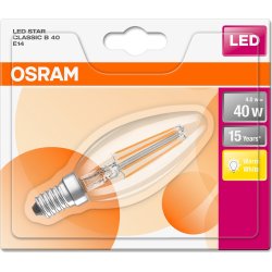 Osram Retro LED Kronljus, klar, E14, 4 W =40 W