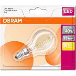 Osram Retro LED Kronljus, klar, E14, 4 W = 4 0W