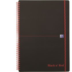 Oxford Black N' Red Anteckningsbok A4, linjerat