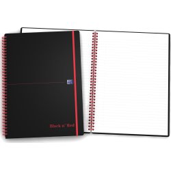 Oxford Black N' Red Anteckningsbok A4, linjerat