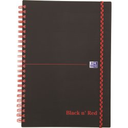 Oxford Black N' Red Anteckningsbok A5, linjerat