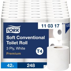 Tork T4 Premium toiletpapir, 3-lags, 42 ruller
