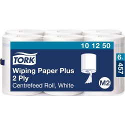 Tork M2 Plus Aftørringspapir, 2-lags, hvid