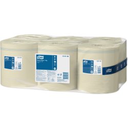 Tork M2 Basic Aftørringspapir, 1-lags, gul, 6 rl.