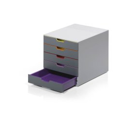 Durable Varicolor skuffekabinet, 5 skuffer