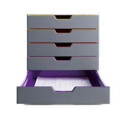 Durable Varicolor skuffekabinet, 5 skuffer