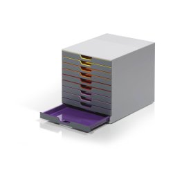 Durable Varicolor skuffekabinet, 10 skuffer