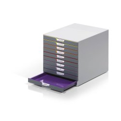 Durable Varicolor skuffekabinet, 10 skuffer
