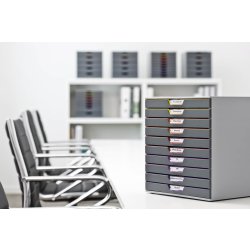 Durable Varicolor skuffekabinet, 10 skuffer