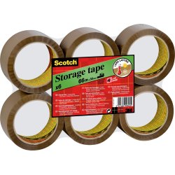 3M Scotch Packtejp 50 mm, akryl, low noise, brun