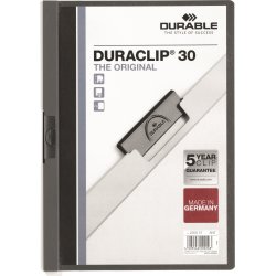Durable Duraclip 30 klämmapp, antracitgrå