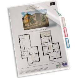 Durable plastmapp, A4, 3-delad, 5 st.