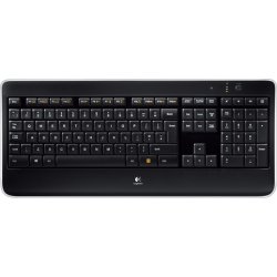 Logitech K800 Illuminated Wireless Keyboard, sort