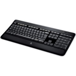 Logitech K800 Illuminated Wireless Keyboard, sort