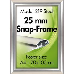 Aluminium snäppram, A4, Grå