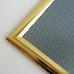 Alu Plakatramme, Snap-frame, 50x70 cm, Blank guld