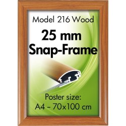 Alu Plakatramme, Snap-frame, 50 x 70 cm, Brun