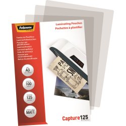 Lamineringsfickor Fellowes Capture A3 125mic Matt