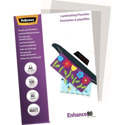 Lamineringsfickor Fellowes Enhance A4 80mic Matt