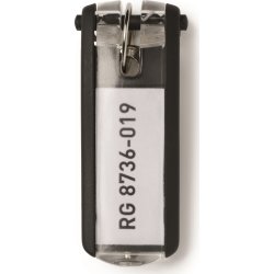 Durable Key Clip nyckelring/bricka, 6 st, svart