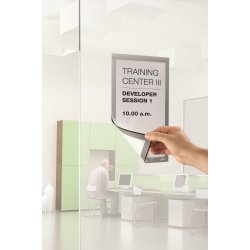 Durable Självhäftande Magnetram A4, silver, 2 st.