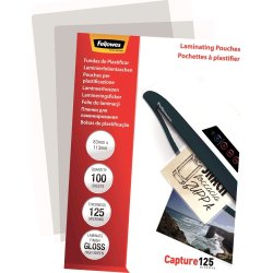 Lamineringsfickor Fellowes Capture 83x113mm 125mic