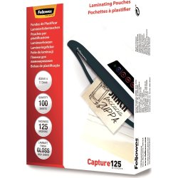 Lamineringsfickor Fellowes Capture 83x113mm 125mic