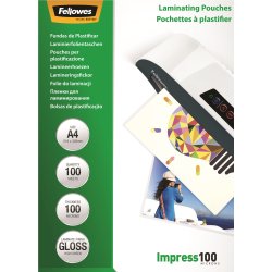 Lamineringsfickor Fellowes Impress A4 100 mikron
