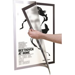Durable Poster Magnetramme 70 x 100 cm, sølv