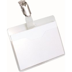 Durable namnskylt med clips 60 x 90 mm, 25 st