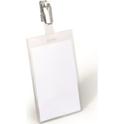 Durable Namnskylt med klämma 90x60 mm, 25 st.