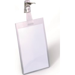 Durable Namnskylt med klämma 90x60 mm, 25 st.