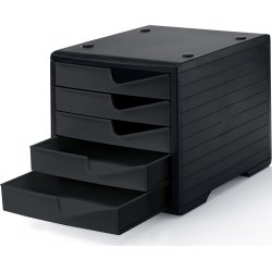 Styrswing förvaringsbox med 5 lådor, svart