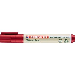 Edding 21 ecoline permanent märkpenna, röd