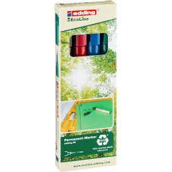 Märkpenna Edding 25 Ecoline Permanent 4 färger