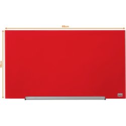 Whiteboard Nobo Diamond Glas Röd 38,1x67,7 cm