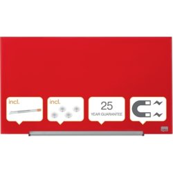 Whiteboard Nobo Diamond Glas Röd 38,1x67,7 cm