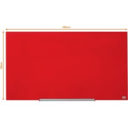 Whiteboard Nobo Diamond Glas Röd 55,9x99,3 cm