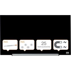 Whiteboard Nobo Diamond I glas Svart 38,1 x 67,7 c