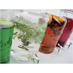 Glasbeholder med taphane, 1,9 liter