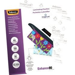 Lamineringsfickor Fellowes Enhance 80mic A3 Gloss