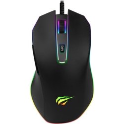 Havit MS837 RGB gaming mus, sort