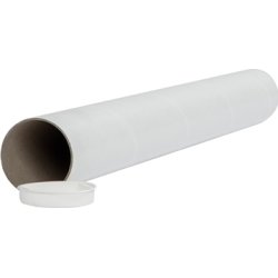 Papprör med lock, Ø50x1,5x550 mm